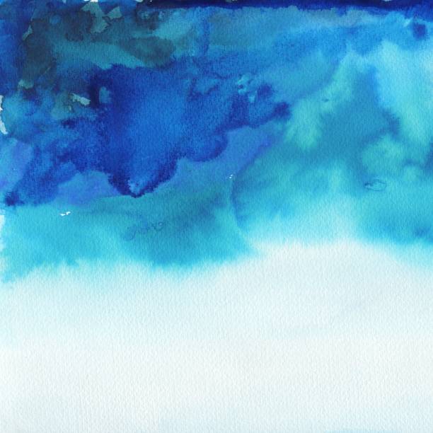 istock Ocean watercolor hand painting illustration 887580196