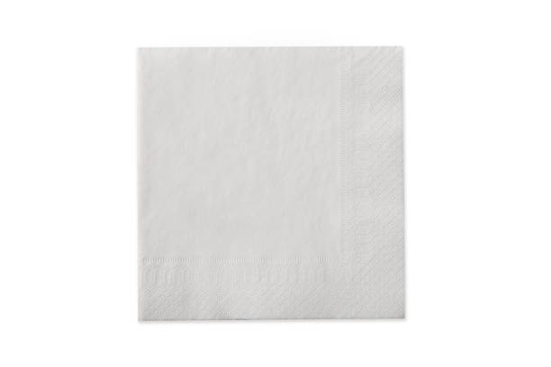istock Top view of white paper napkin isolated on white 887588736