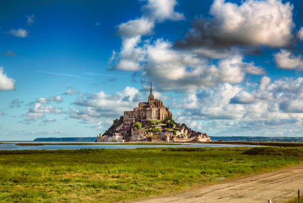 Approaching Saint Michael's Mount, Normandy, France Approaching Saint Michael's Mount, Normandy, France marazion photos stock pictures, royalty-free photos & images