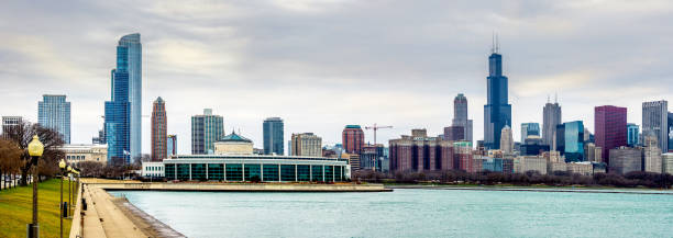 istock Winter Chicago cityscape 887613828