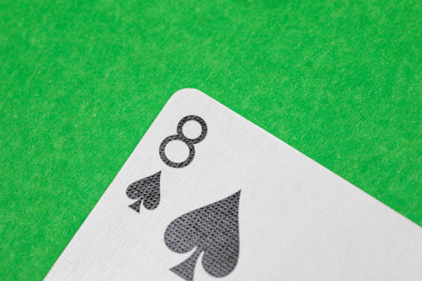 card gambling 9 baccarat 8 A club points isolated on white background