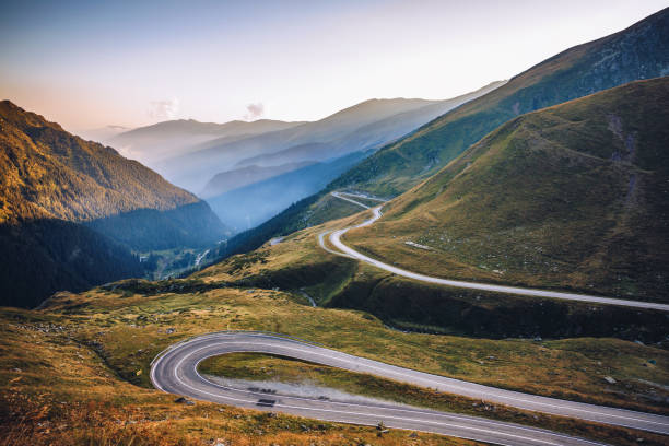 istock Transfagarasan pass in summer. Crossing Carpathian mountains in Romania, Transfagarasan is one of the most spectacular mountain roads in the world. 887626436