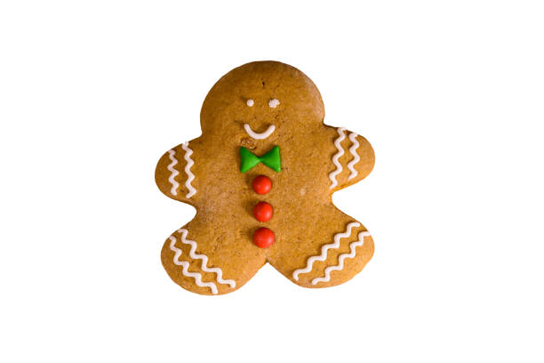 istock Christmas gingerbread man isolated on a white background 887627006