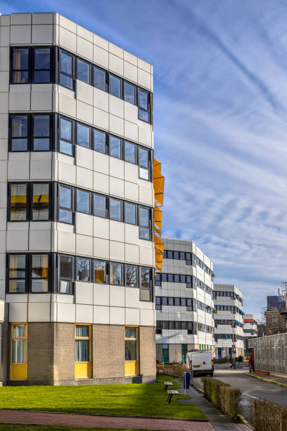 istock Typical hospital buildings on a row 887646388