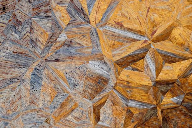 istock Old weathered wooden texture with a damaged layer. Abstract background 887651678