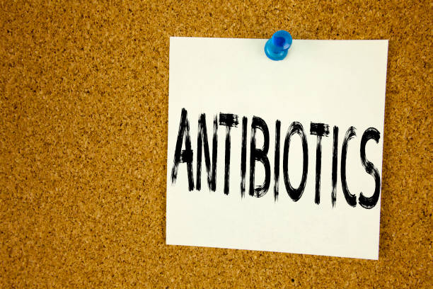 istock Conceptual hand writing text caption inspiration showing Antibiotics. Business concept for Health care Prescription drug medication written on sticky note, reminder cork background with copy space 887664036