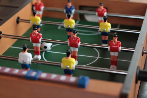 istock Colorful foosball table. Detail. 887664682