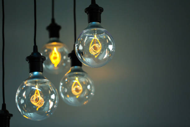 istock Group of modern lamps 887670276