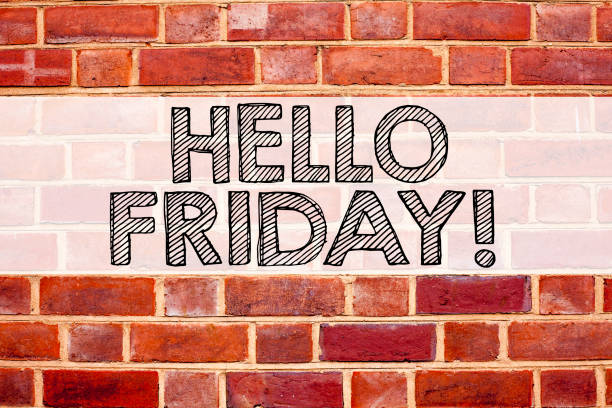 istock Conceptual announcement text caption inspiration showing Friday. Business concept for Friday - happy end of the week written on old brick background with copy space 887677744