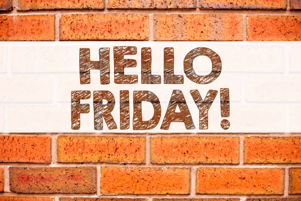 istock Conceptual announcement text caption inspiration showing Friday. Business concept for Friday - happy end of the week written on old brick background with copy space 887677904