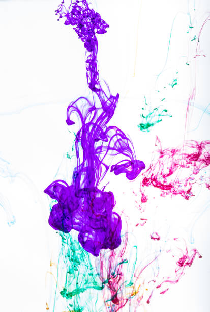 istock Acrylic colors and ink in water. 887681862