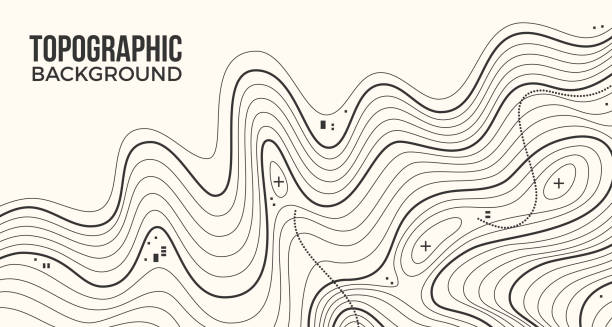 illustrations, cliparts, dessins animés et icônes de fond topographique - topographic map