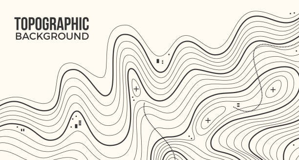 Topographic Background Topographic map lines background. hiking designs stock illustrations