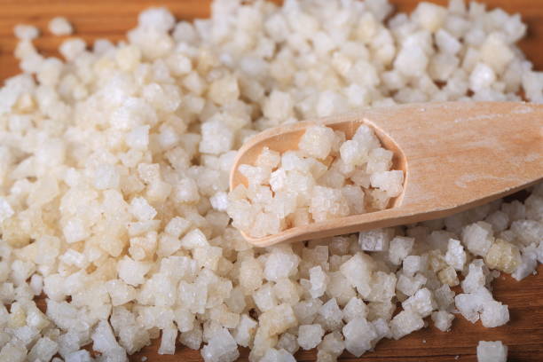 istock Epsom bath salt on wooden board 887709882