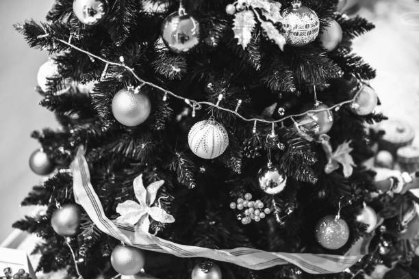 istock Part of Christmas tree with decorations 887709944