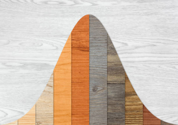 Wood Textured Graph Bars stock photo