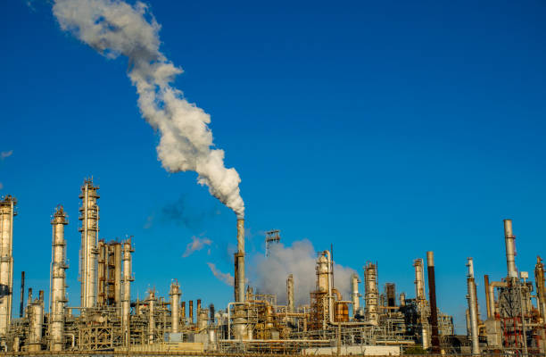 istock Corpus Christi Texas oil refinery pollution and smoke stack 887710562