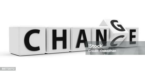 White Cubes Change And Chance 3 Stock Photo - Download Image Now - Dice, Change, Black Color