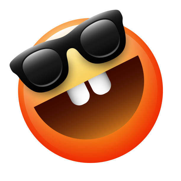 Black Emoji Emoticon Smile Stock Illustration - Download Image Now