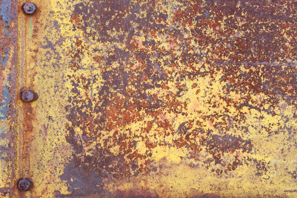 Rust Colored Steel Rusty Metal Detail Background - Textured background image with rust detail.