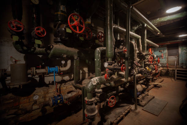 istock Control center in the boiler room 887737140