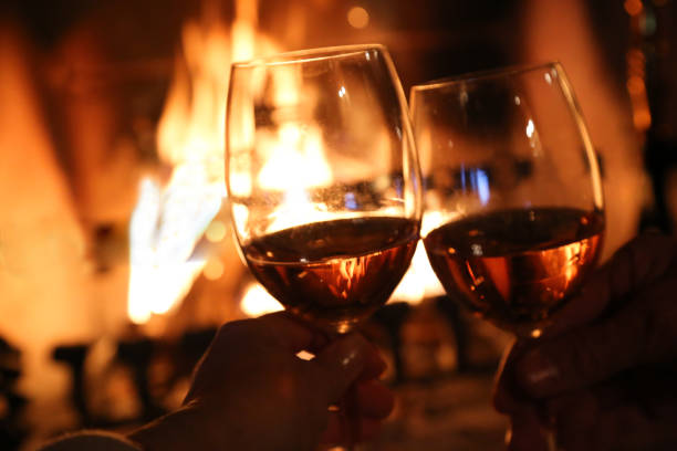 istock holiday valentine's day at the fireplace 887740442
