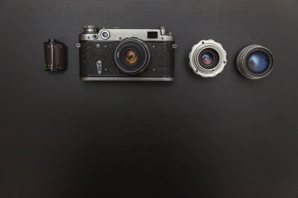istock Vintage Film Camera And Accessories 887749000