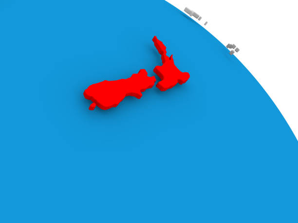 istock New Zealand in red on map 887750300