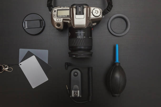 istock top view of work space photographer on black table background 887750760