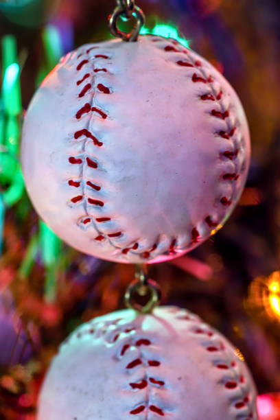istock Close view of baseball ornament 887753750