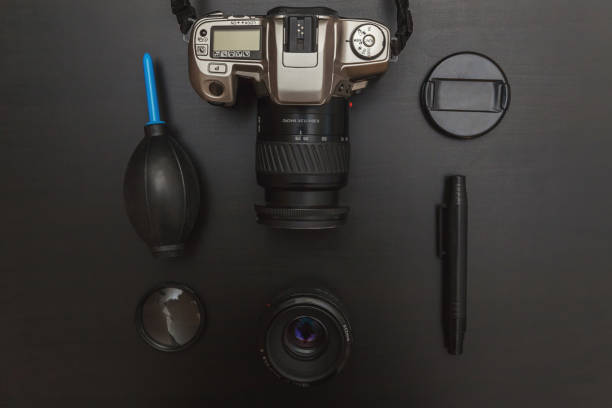 istock top view of work space photographer on black table background 887754328