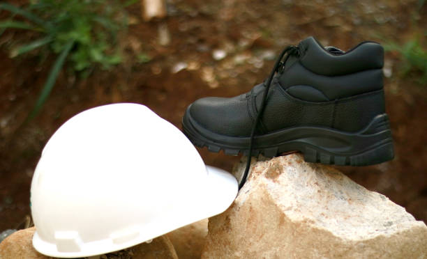 istock Helmet and Safety Shoes 887763306