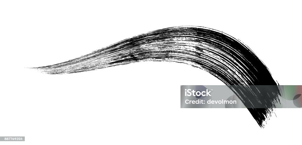 make-up cosmetic mascara brush stroke on white. Vector make-up cosmetic mascara brush stroke on white. Vector. Mascara stock vector