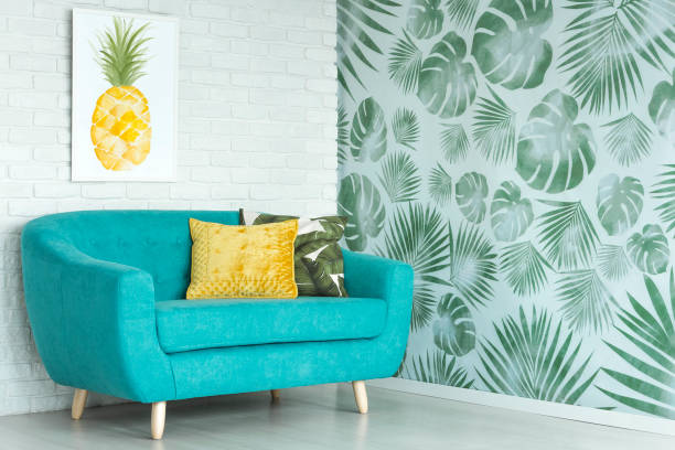 istock Pineapple poster in living room 887806438