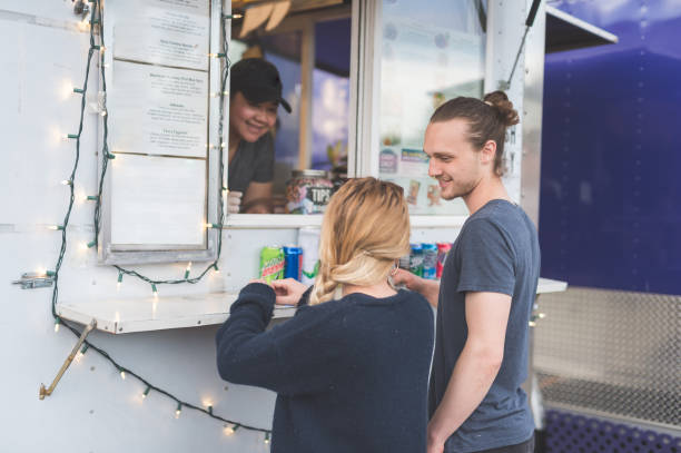istock Food Cart Customers 887807730