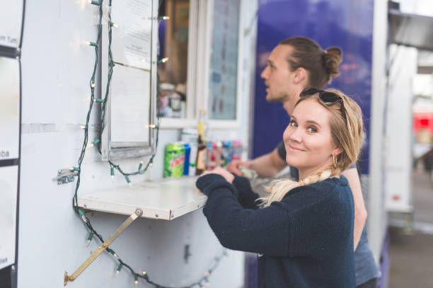 istock Food Cart Customers 887807738
