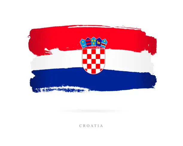 Vector illustration of Flag of Croatia. Vector illustration