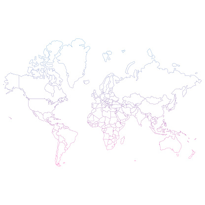 Vector illustration of a Mercator World Map