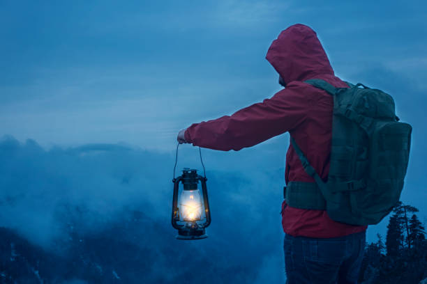 istock Business Man On Peak Of Mountain 887819778