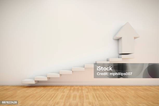 Climbing To Success Direction Stock Photo - Download Image Now - Arrow Symbol, Backgrounds, Growth