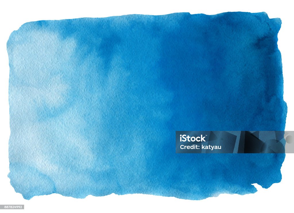 Abstract watercolor hand drawn background Abstract watercolor hand drawn background. Isolated spot on white paper. Template design. Blue stock illustration