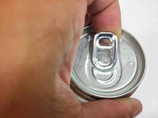 istock opening cover Aluminum canned drink 887875314