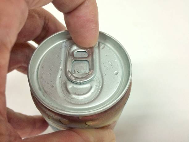 istock opening cover Aluminum canned drink 887875336