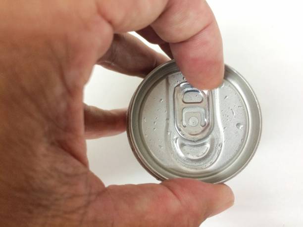 istock opening cover Aluminum canned drink 887875348