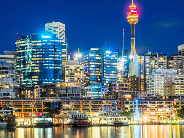 istock Sydney city skyline at night 887898606