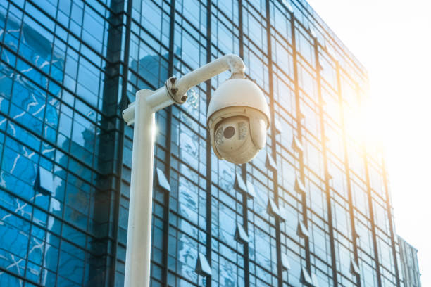 istock Security camera in front of the office building 887901338