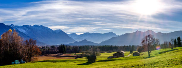 landscape murnauer moos - bavaria landscape murnauer moos - bavaria - germany lake staffelsee photos stock pictures, royalty-free photos & images