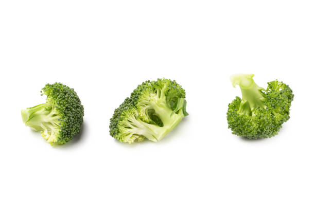 istock Healthy Green Organic Raw Broccoli Florets Ready for Cooking 887927392