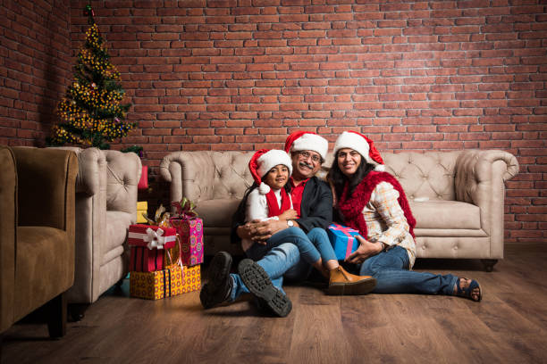 istock indian family celebrating christmas 887927620