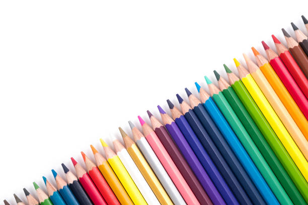 istock Color pencils isolated on white background 887949908